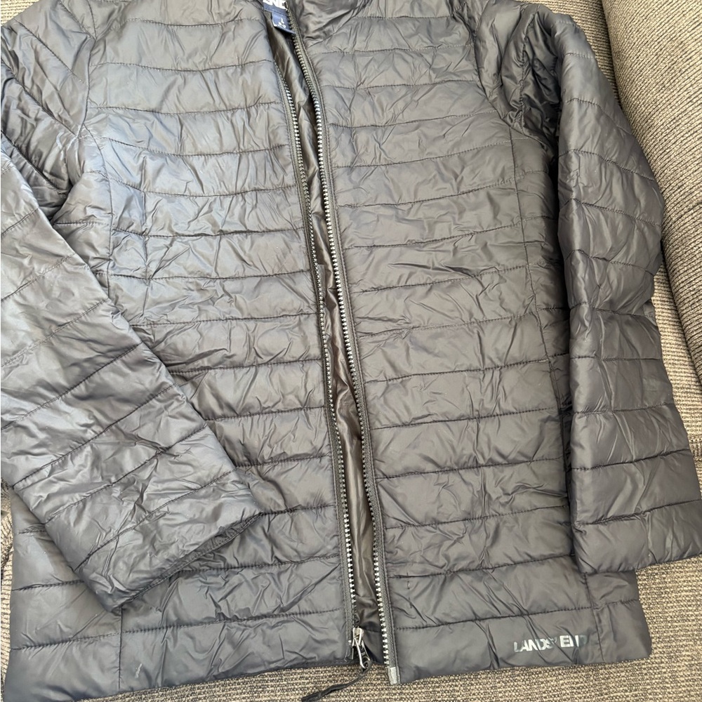 Lands' End Kids Gray Puffer Jacket
